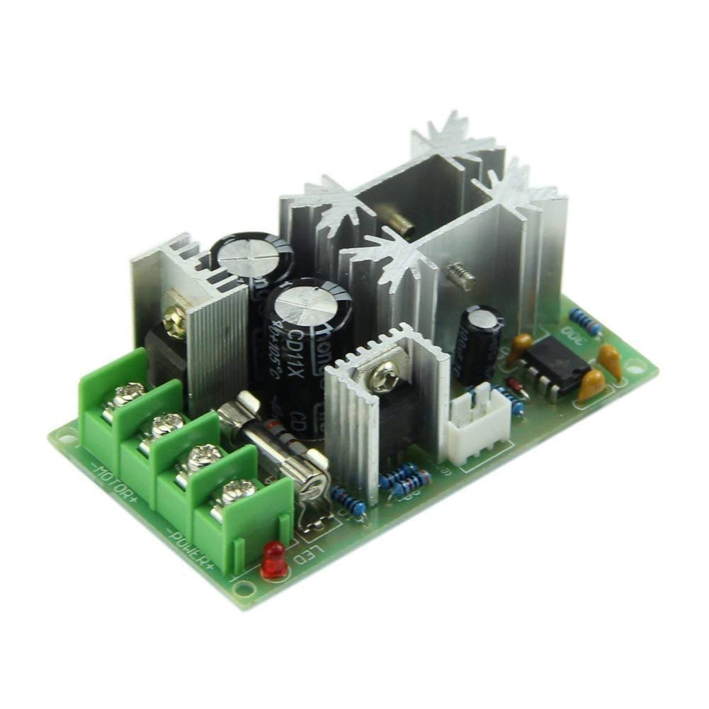 Regolatore di velocità per motori DC, 10-60V, 20A, PWM, 1200W, con corpo in plastica/metallo, dimensioni 76x44x26mm