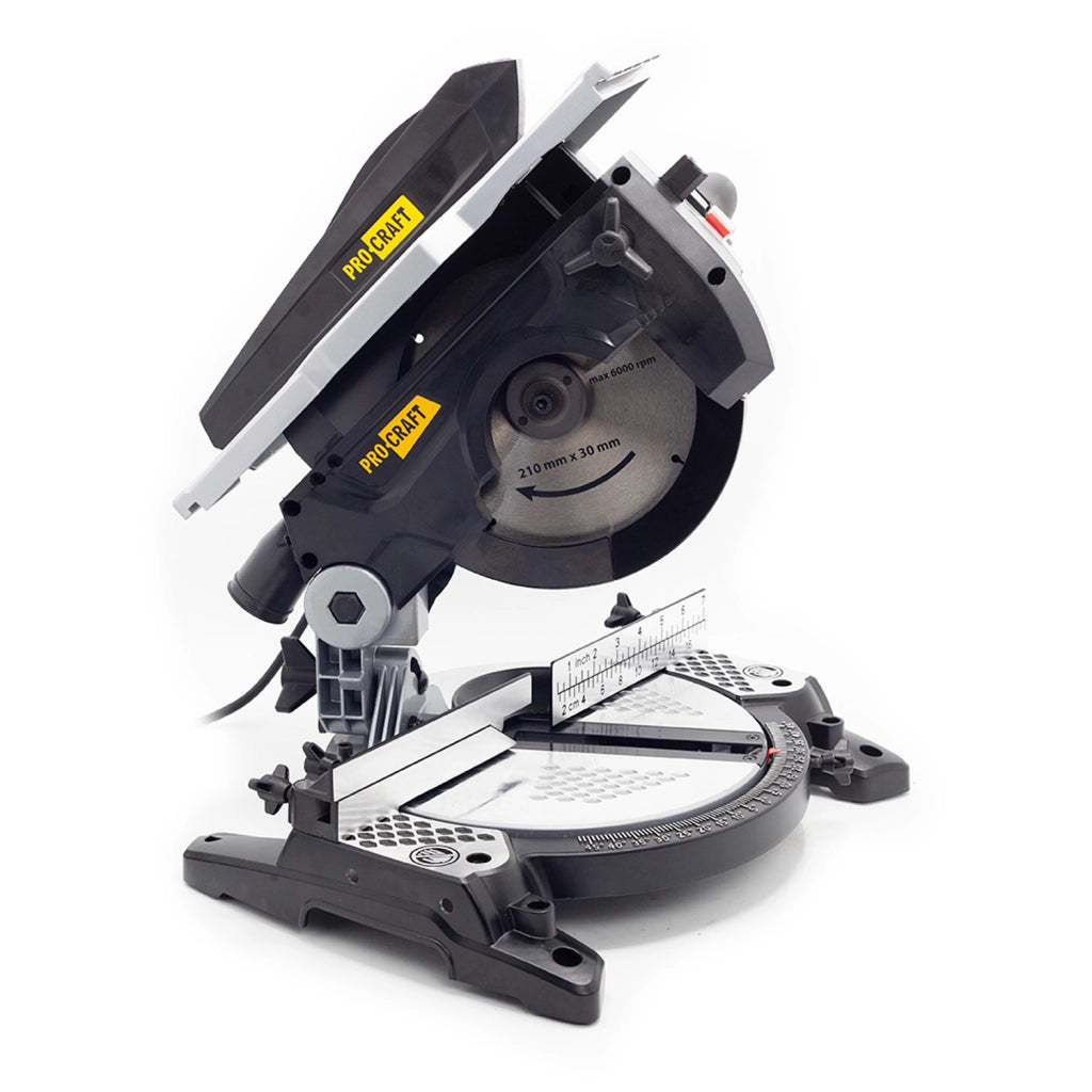 Troncatrice con funzione di sega circolare da banco 2 in 1 Procraft CMS21, 1200 W, disco 210 mm
