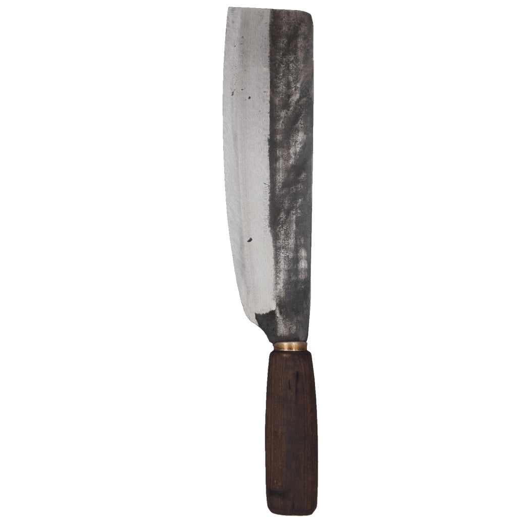 Coltello da cucina asiatico, lama da 25 cm, Acciaio al carbonio, manico in legno