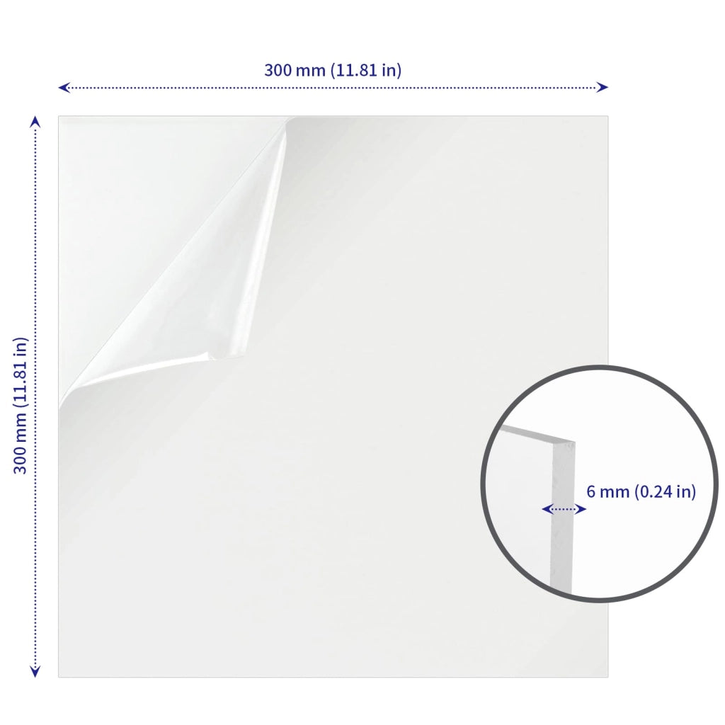 Pannelli in acrilico da 6 mm, set da 4, dimensioni 30 x 30 cm, trasparenti, ideali per progetti fai-da-te e per espositori