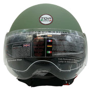 CASCO PER MOTO 'SIRIO MATT' verde - tg. S