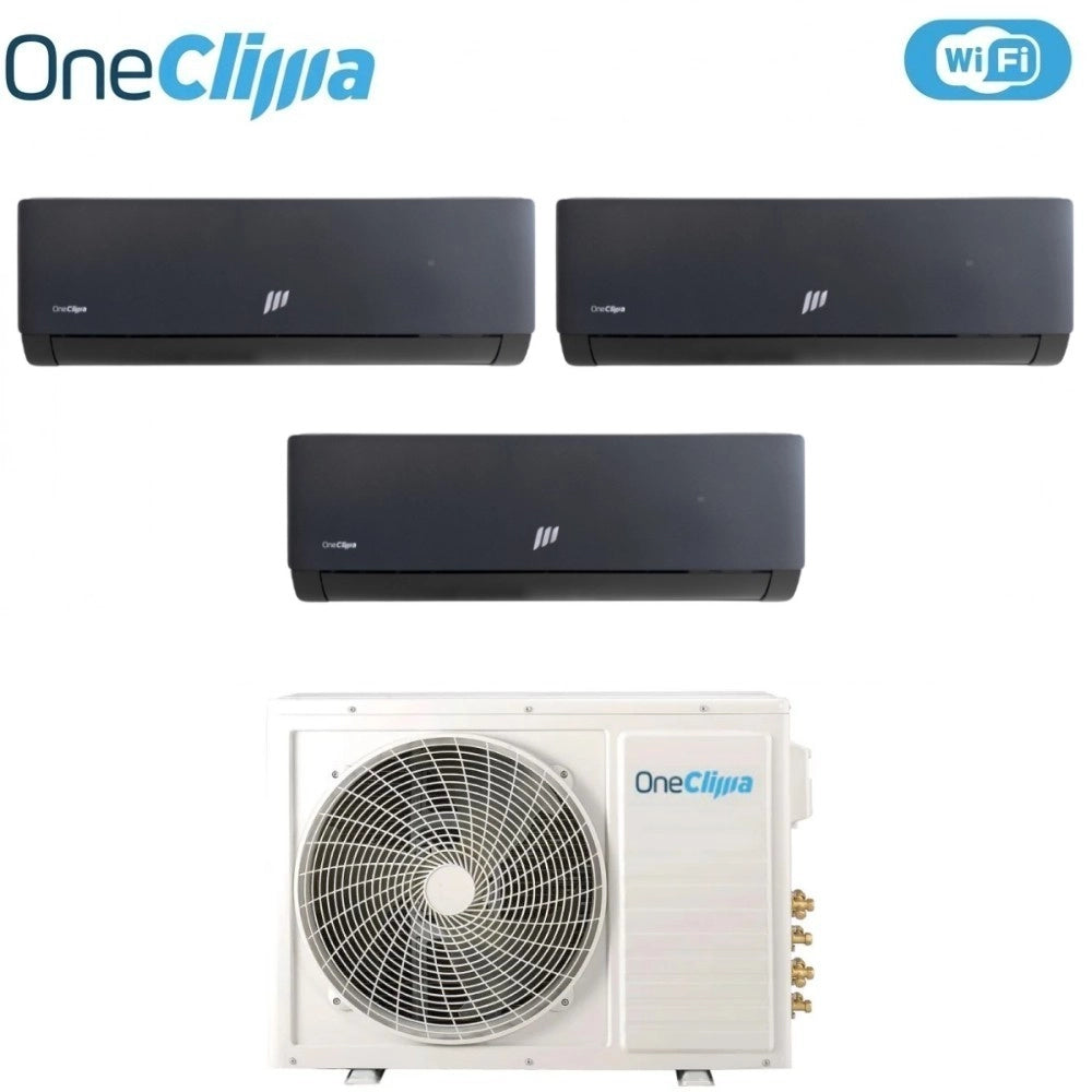 Condizionatore Trial Split OneClima Prime Black 9+9+12 con MLT27x3/Y24 R-32 Wi-Fi Integrato