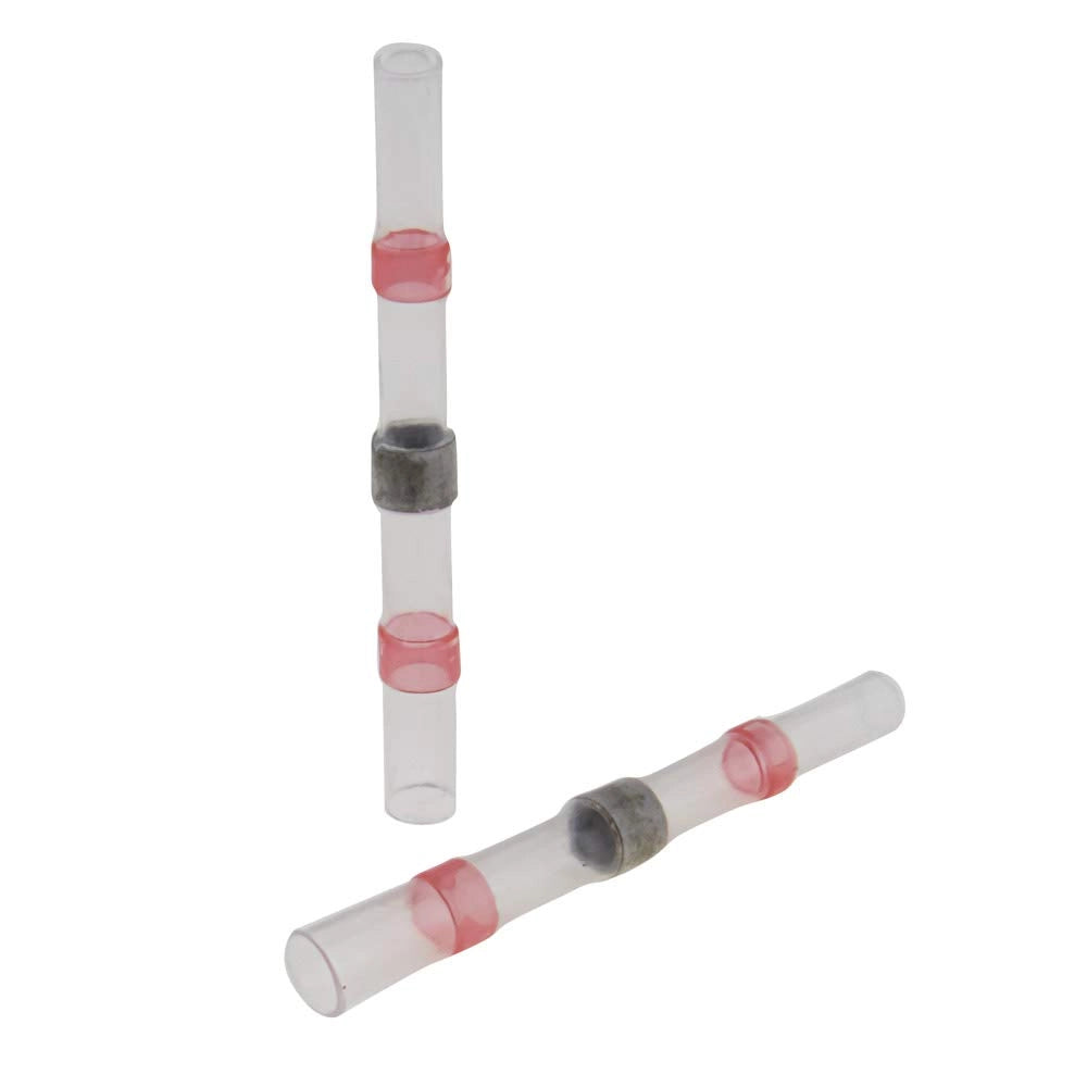 10 connettori a crimpare per cavi, sezione 0,5-1,50 mm², termorestringenti, colore rosso