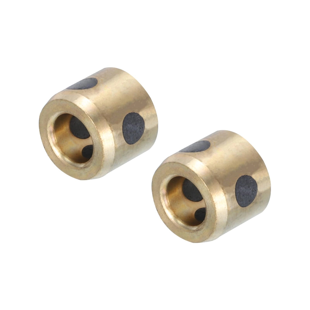 Bocchette in ottone con inserto in grafite, dimensioni 5x9x8 mm, confezione da 2 pezzi