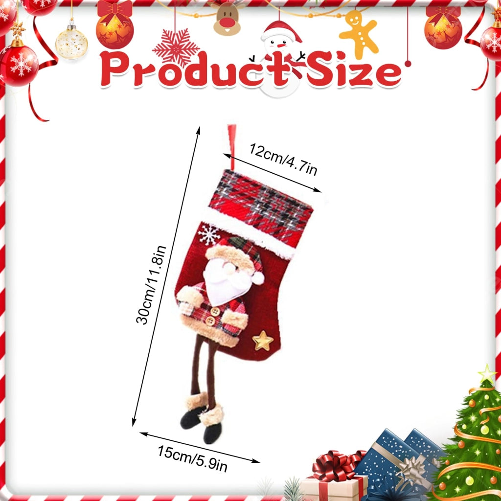 Set di calze natalizie, 1 pezzo, altezza 25,3 cm