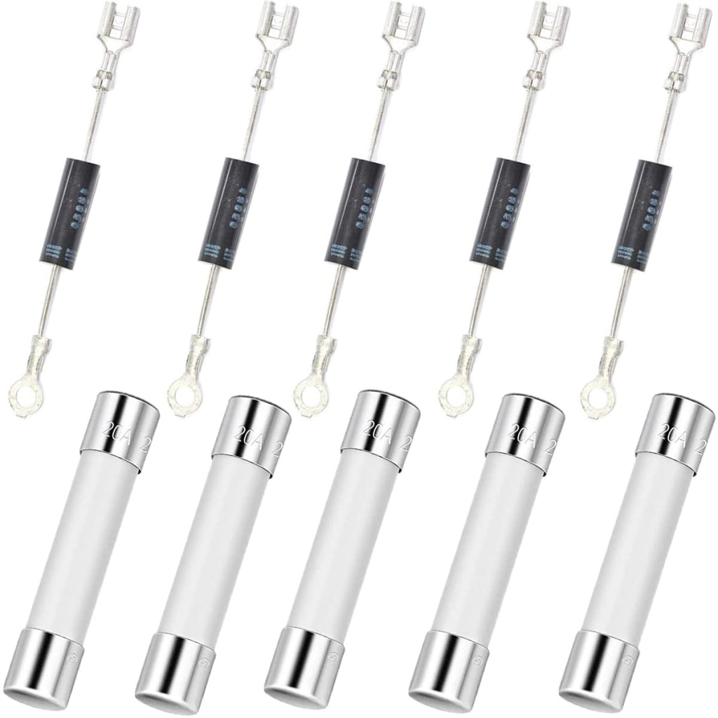 Diodi ad alta tensione CL01-12 + 5 fusibili ceramici da 20A/250V, dimensioni 6x30mm