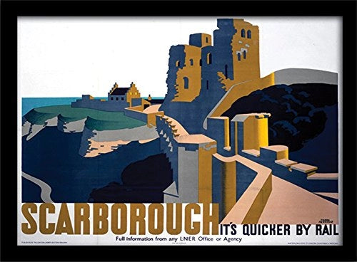 Stampa incorniciata, Scarborough, 30x40 cm, a colori