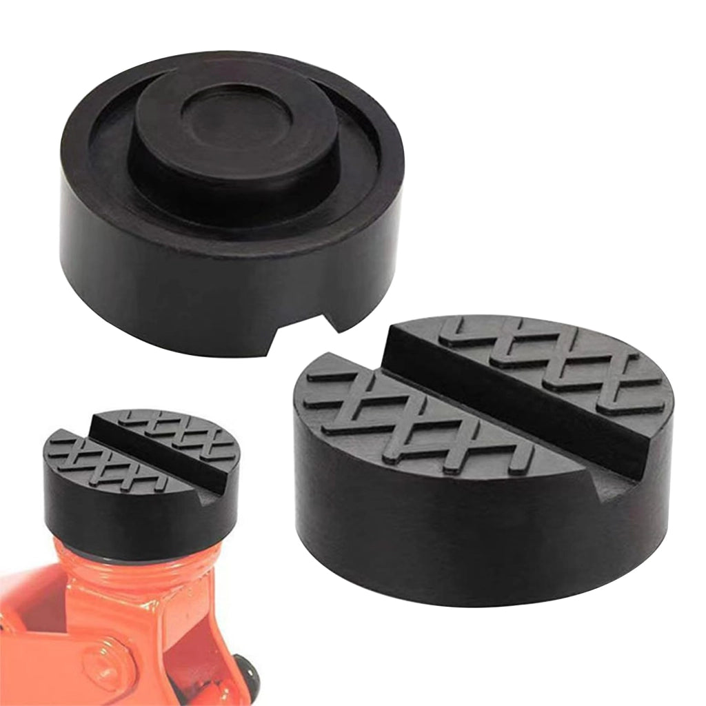 Set di 2 supporti in gomma per cric, antiscivolo, fino a 5 tonnellate, colore nero