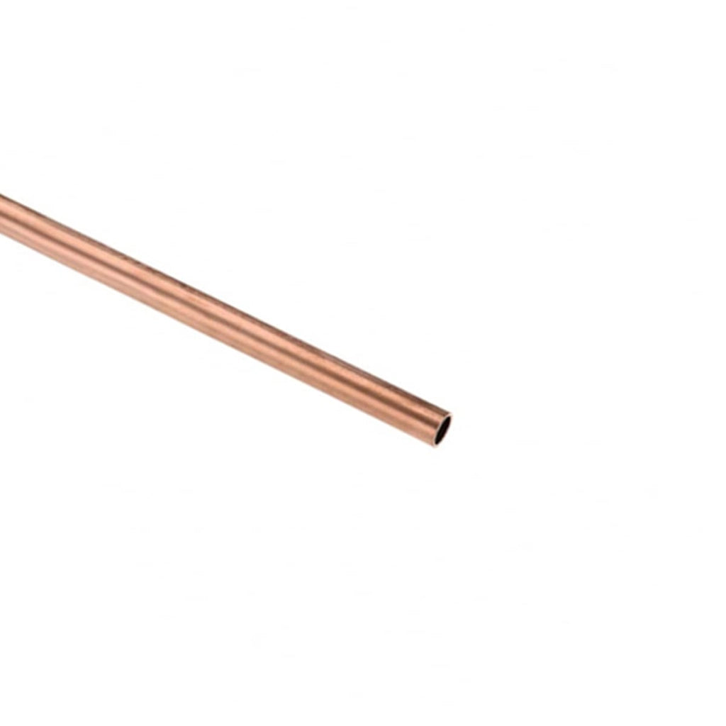 Tubo di rame T2, 18 mm x 2 mm x 200 mm, senza saldature, di forma circolare