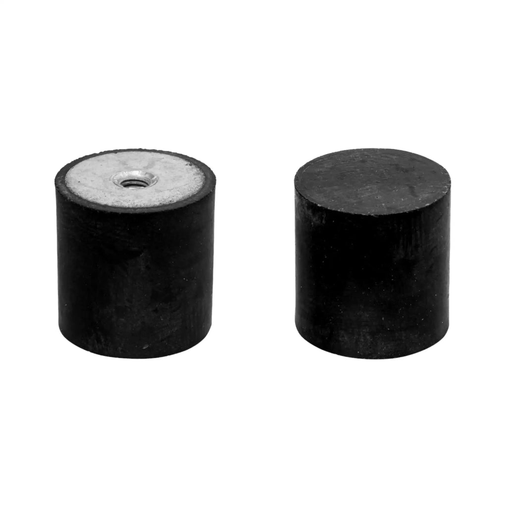 2 gommini antivibranti, tipo Silentblock, M4 x 4 mm, 10 x 10 mm