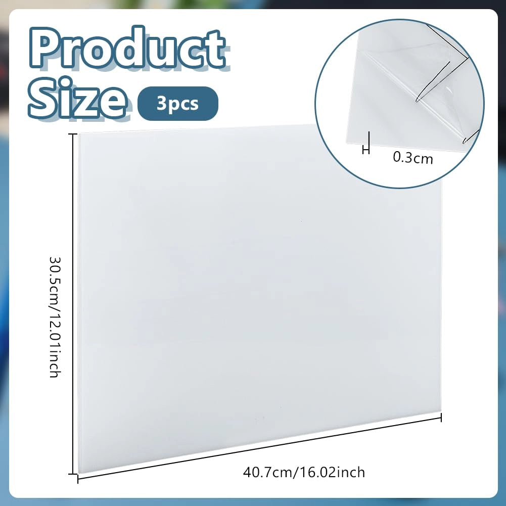 Pannello in plastica HDPE, spessore 3 mm, confezione da 3 pezzi, dimensioni 30,5 x 40,6 cm, colore bianco
