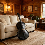 Set violino 4/4 nero per principianti con custodia e accessori
