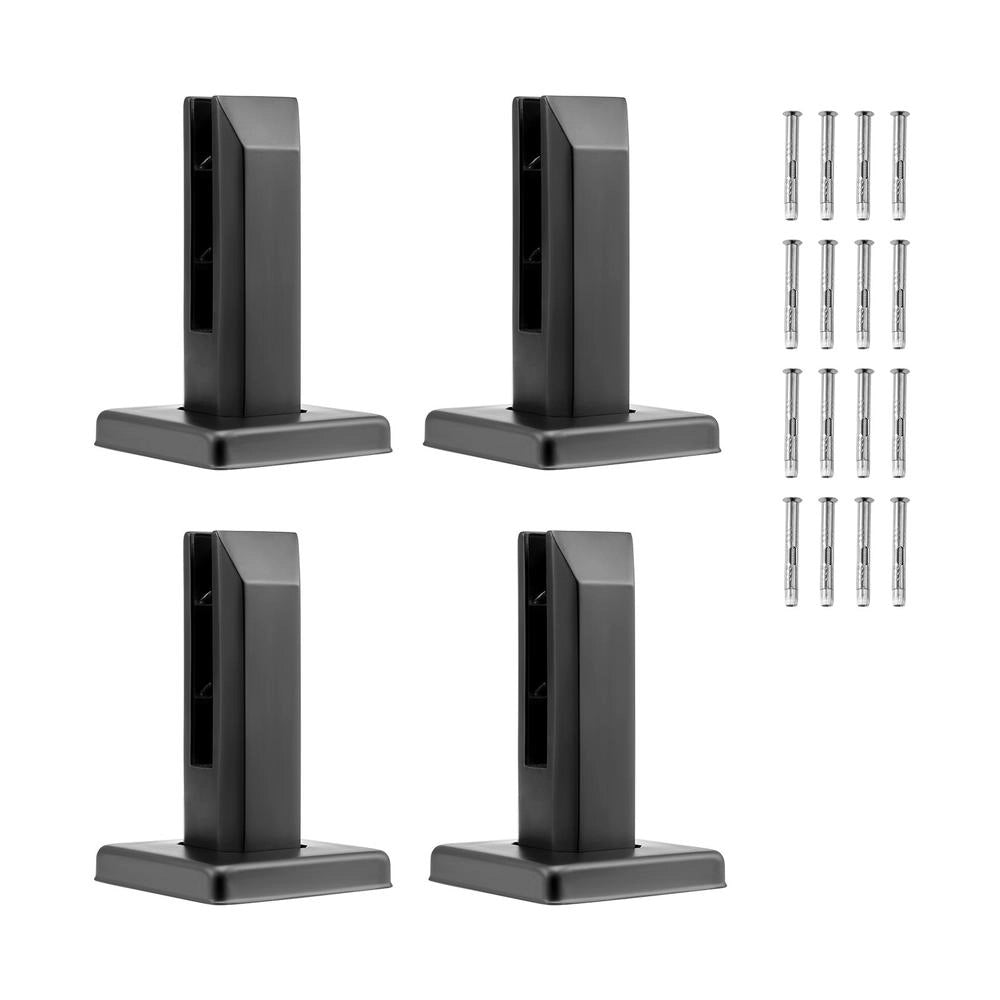 Set 4 Morsetti per Ringhiera in Vetro 8-12 mm in Acciaio Inox 304 Staffe Quadrate per Balcone e Scala SZBLJ03