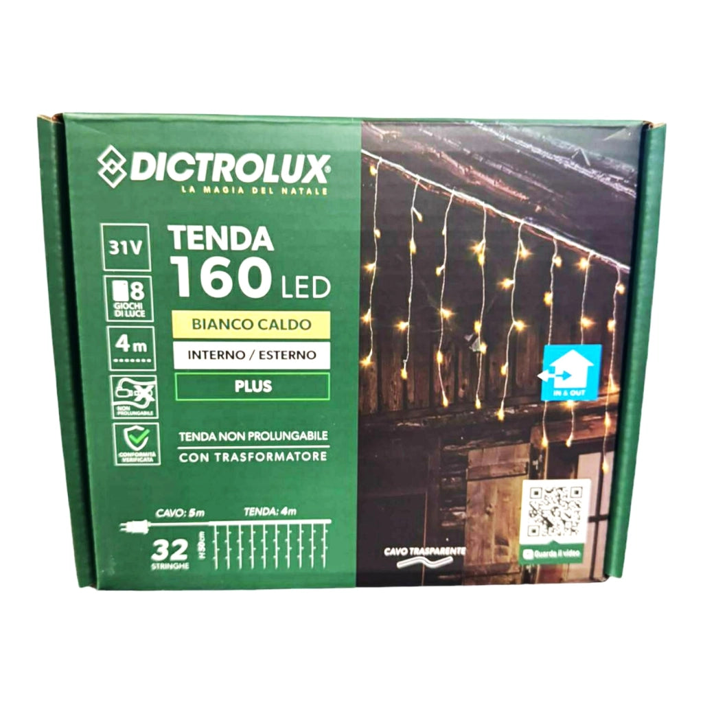 TENDA LUMINOSA 160 LED BIANCO CALDO