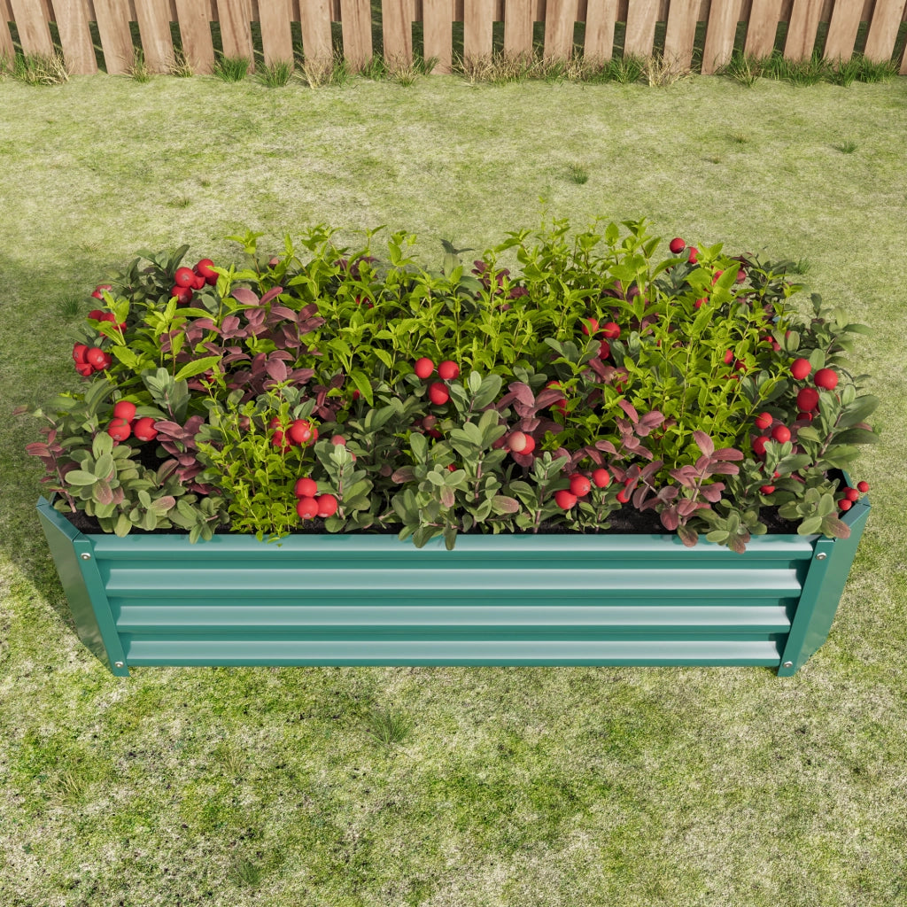 Orto rialzato in metallo, kit da giardino in acciaio robusto con protezione antiruggine. Senza fondo. Ideale per verdure, erbe e fiori. Antracite