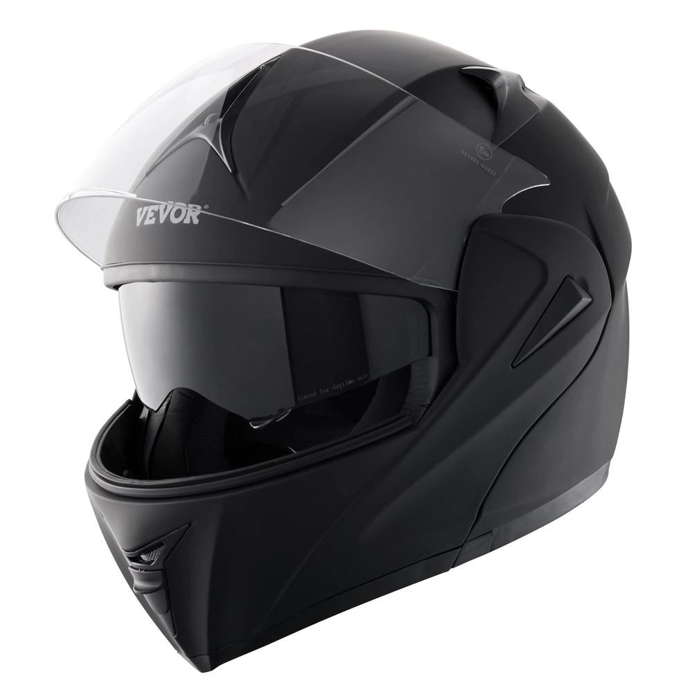 Casco da Moto MD-808 in ABS ad Alta Densità Nero Taglia L con Slot Bluetooth e Lenti Intercambiabili Confortevole e Resistente