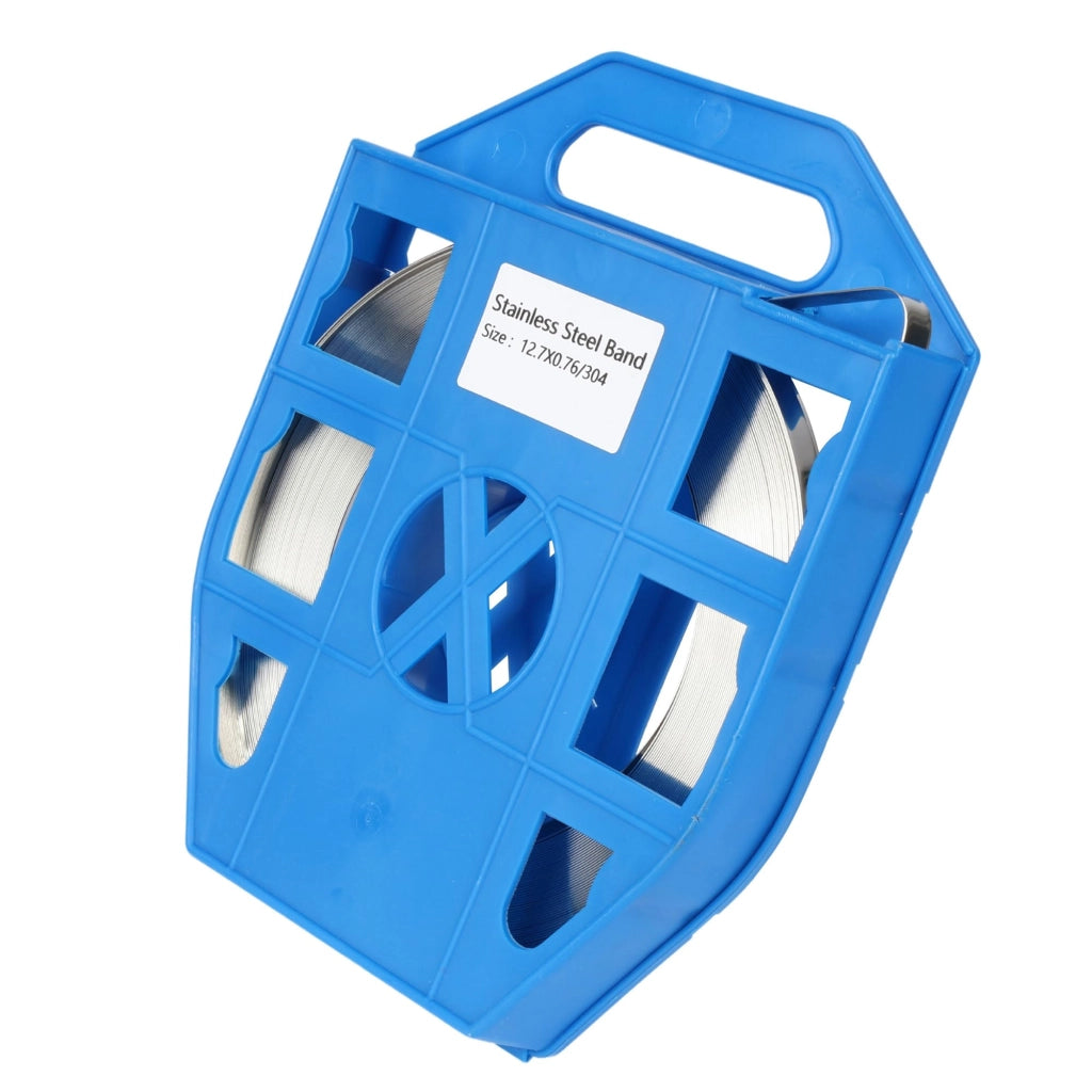 Nastro di acciaio inossidabile per guarnizioni, 12,7 mm x 0,5 mm x 30 m, bobina