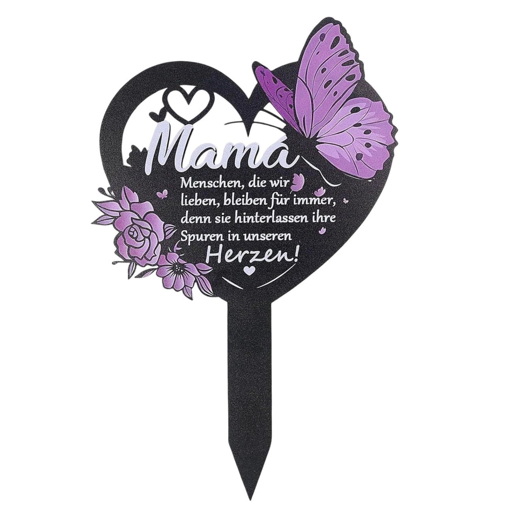 Piastra commemorativa a forma di cuore, 30x20 cm, resistente agli agenti atmosferici, in ferro, con incisione