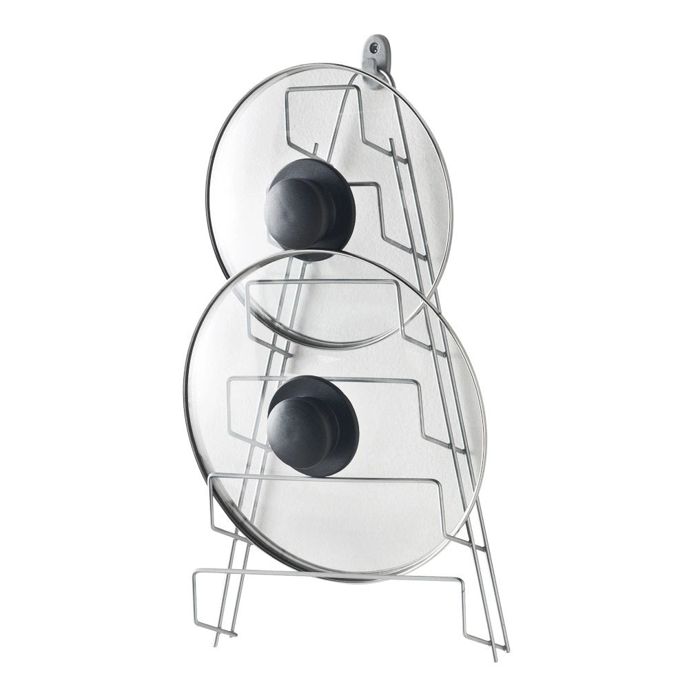Portaoggetti a parete per 6 coperchi, dimensioni 23x7x42 cm, disponibile in vari colori