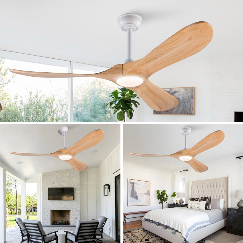 Ventilatore da soffitto 52" con luce LED e telecomando