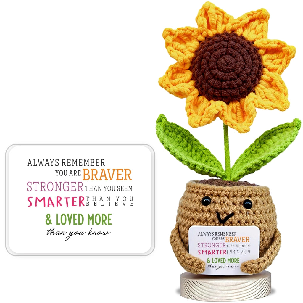 Girasole all'uncinetto, un ricordo indelebile, 1 pezzo, taglia standard