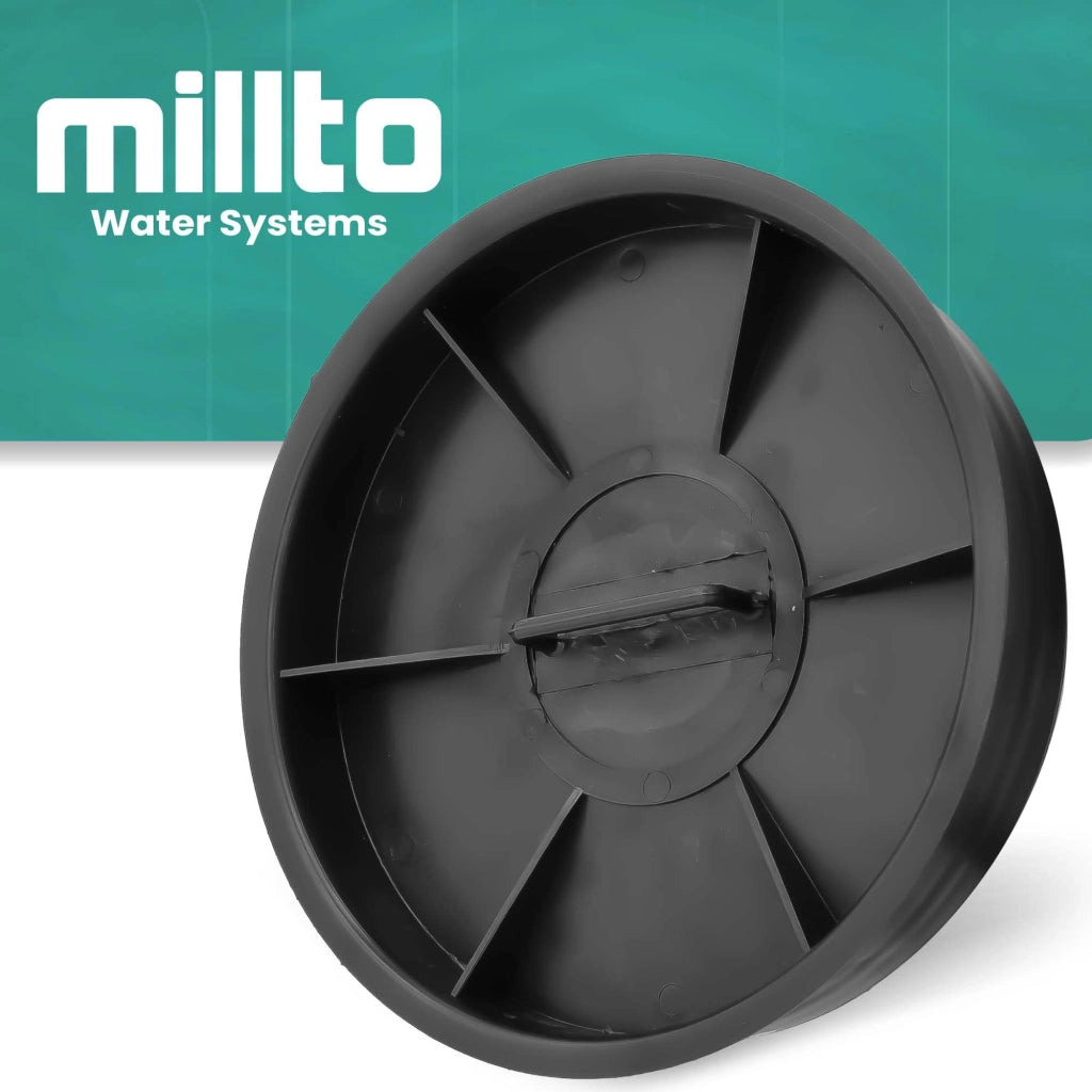 Copertura per pozzetto, per tubi ondulati, diametro 315 mm, classe A15, in polipropilene (PP), colore nero