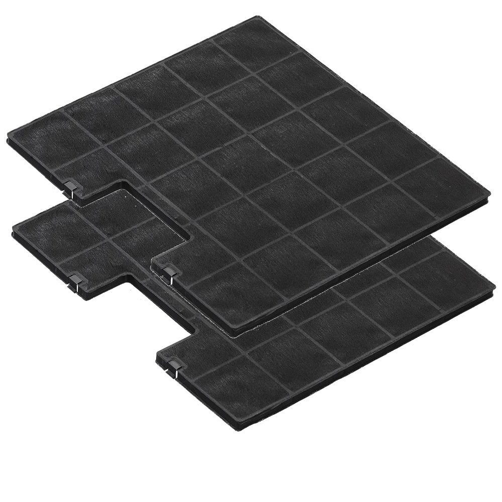 Set di 2 filtri a carbone attivo per cappe aspiranti, colore nero