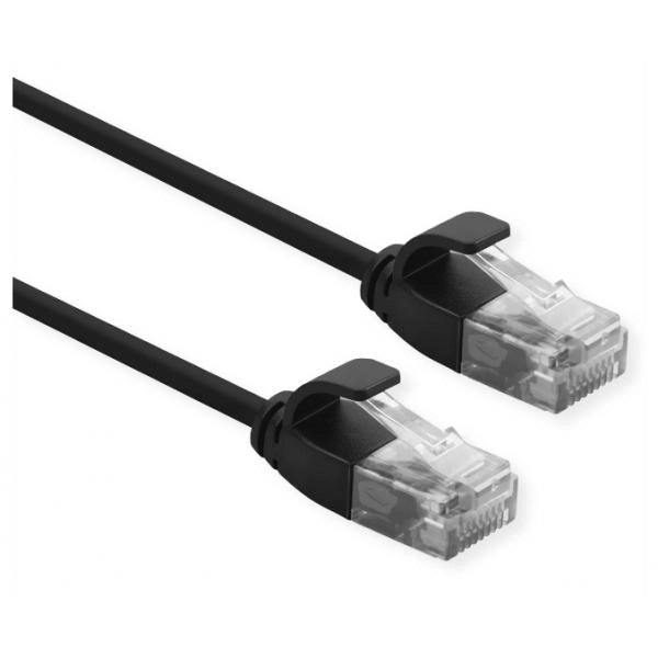 ROLINE CAVO DI RETE UTP DATA CENTER PATCH CORD CAT.6A (CLASS EA) LSOH SLIM 1.5 M NERO