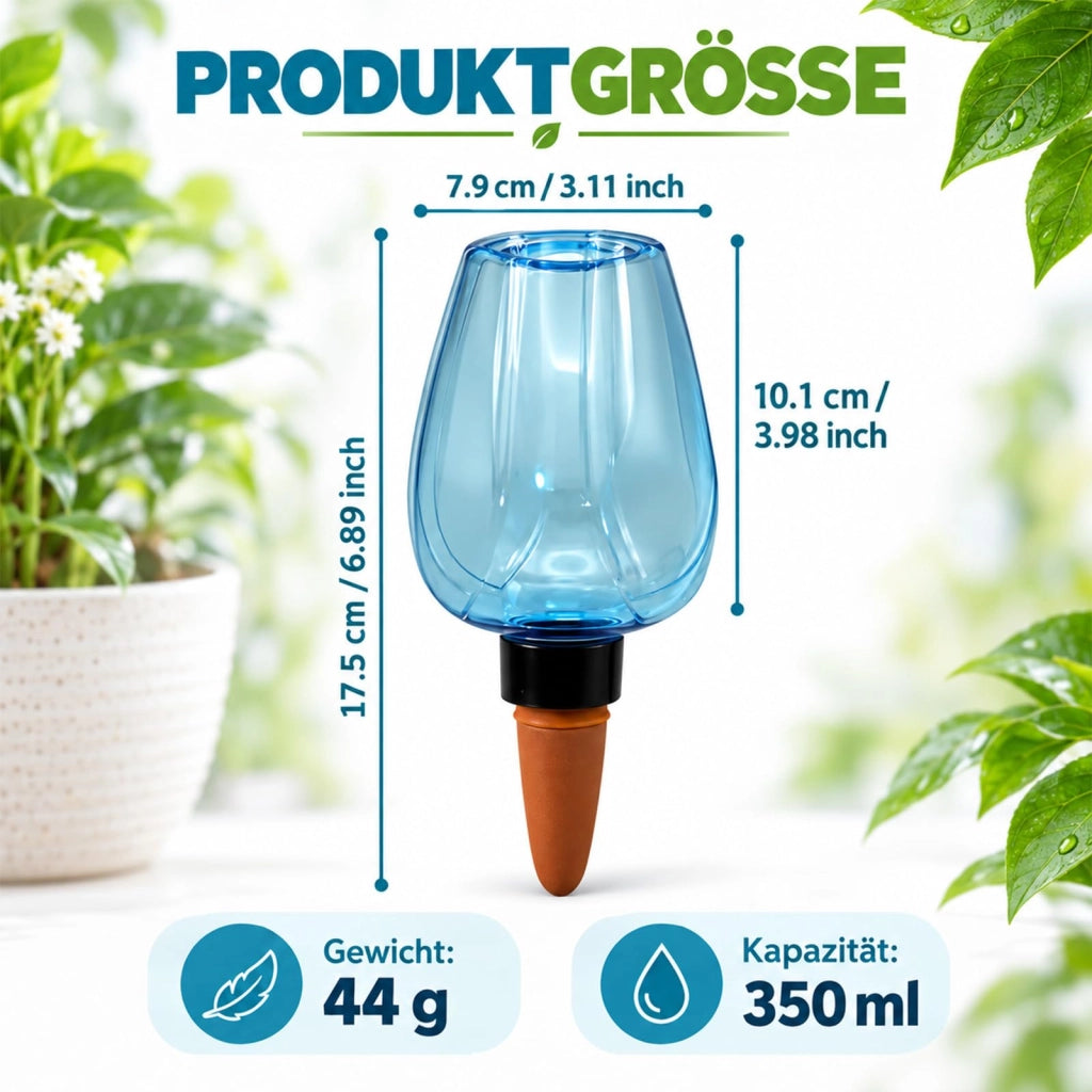 Set di 4 sfere per irrigazione, capacità 350 ml, sistema automatico di irrigazione per piante