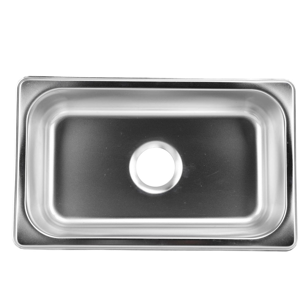 Lavabo rettangolare per mani in acciaio inox 304 con scarico da 40 mm per barca, caravan, yacht, lucidato