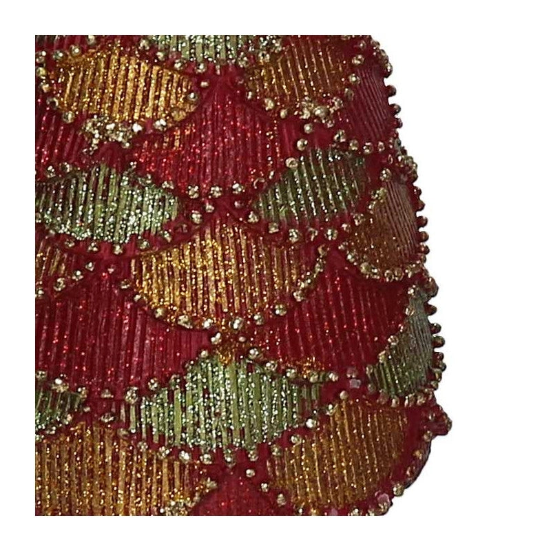 Albero resina oro e rosso cm ø12h43
