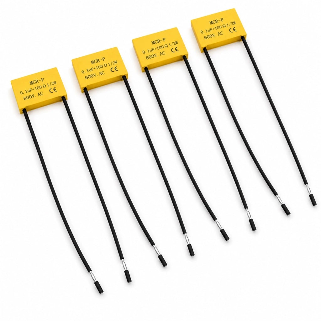Condensatore di interferenze RC, 0,1 µF, 100 Ohm, 600 VAC, confezione da 4 pezzi