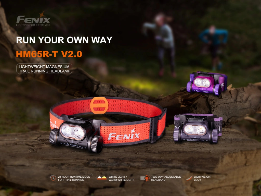 Torcia frontale LED ricaricabile FENIX HM65R-T V2.0 1600 lumen 170 metri