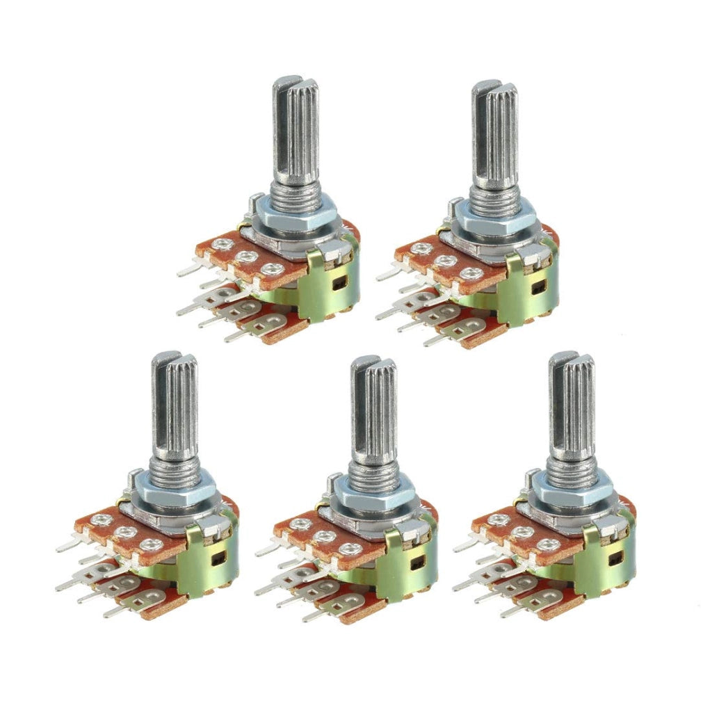 5 pezzi di potenziometro rotativo duale da 100 kΩ, modello WH148