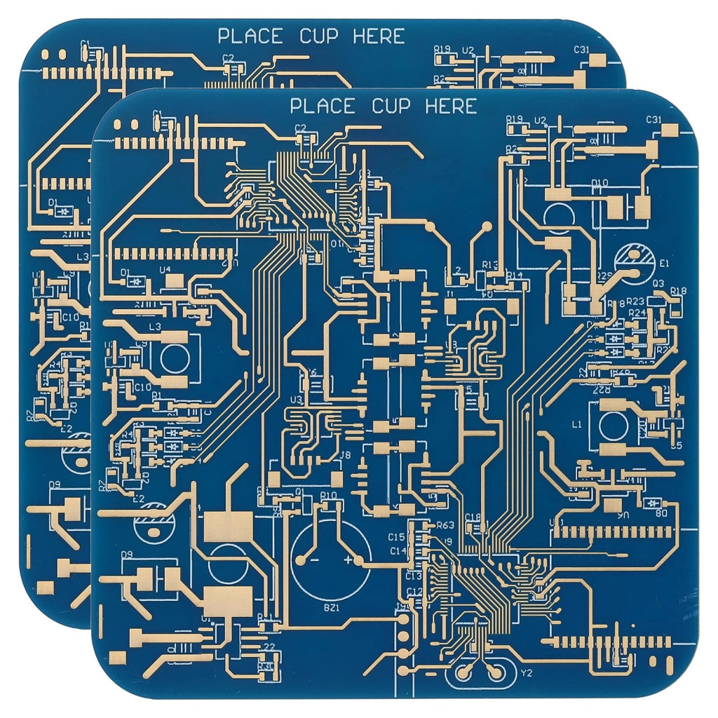 Set di 2 supporti per circuiti stampati (PCB), FR-4, 9x9 cm, colore blu