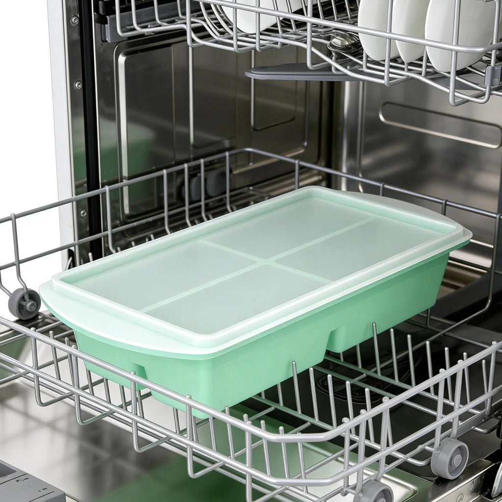 Stampo in silicone per congelatore, con 4 scomparti da 1000 ml, completo di coperchio