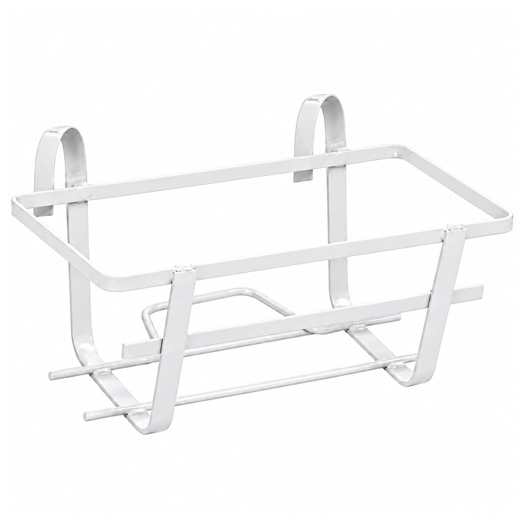Balconiera Portavaso da Ringhiera in Metallo Leggero Colore Bianco – Fioriera Sospesa con Ganci per Balconi e Terrazzi – Misure 30, 40, 50 e 60 cm DIMENSIONE: 30cm