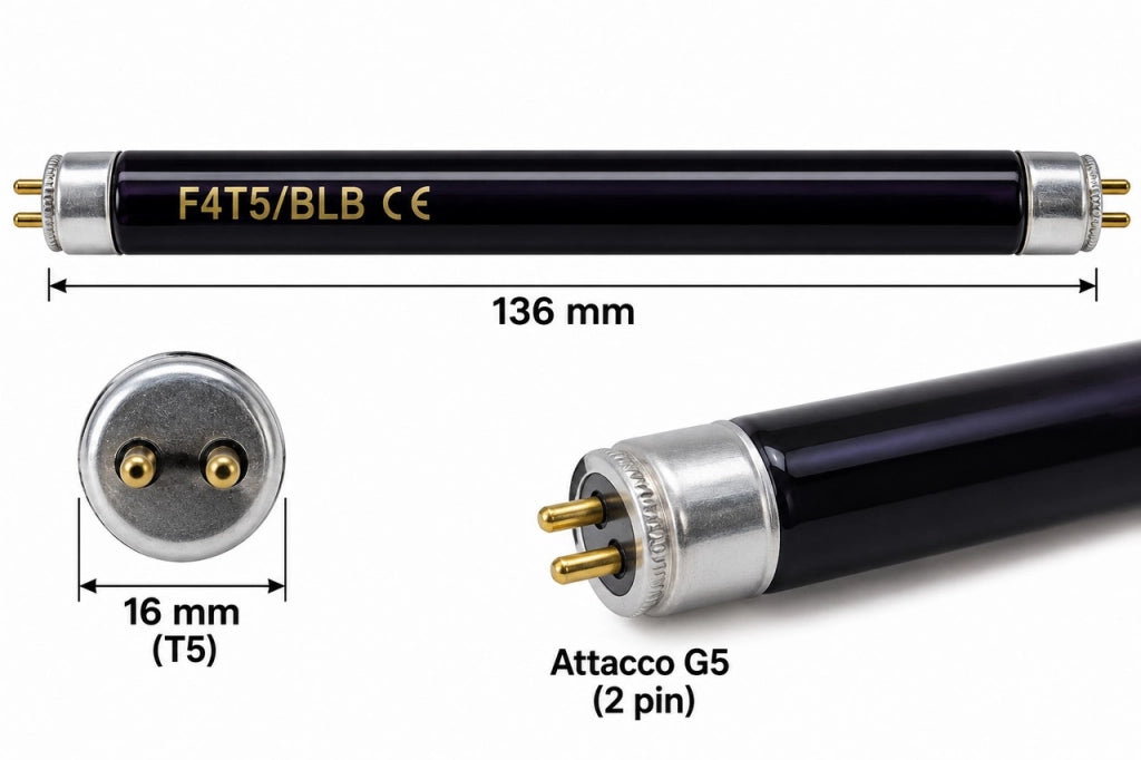NEON LINEARE 4W PER ZANZARIERA ATTINICO