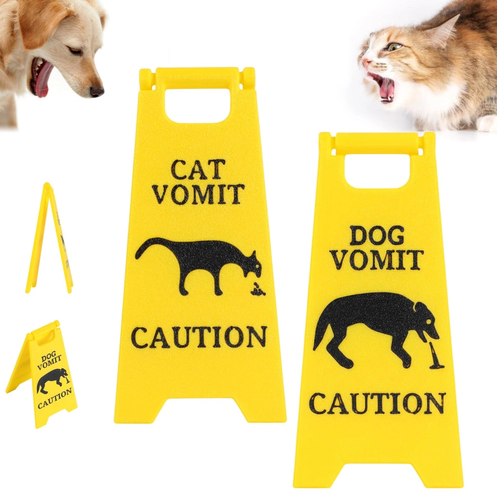 Segnaletica di avvertimento per cani e gatti, 2 pezzi, 12 cm, divertente