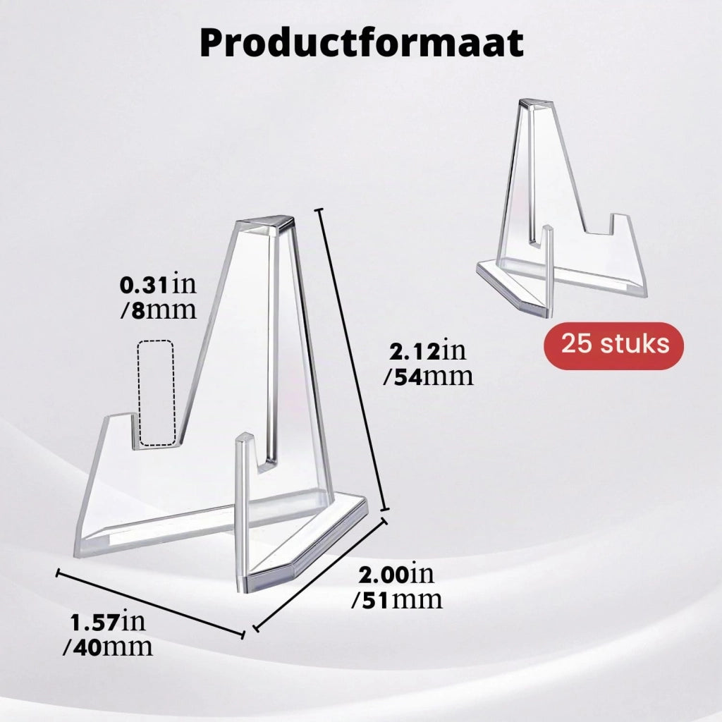 Set di 25 portamonete in acrilico, espositori trasparenti, 5,4 cm