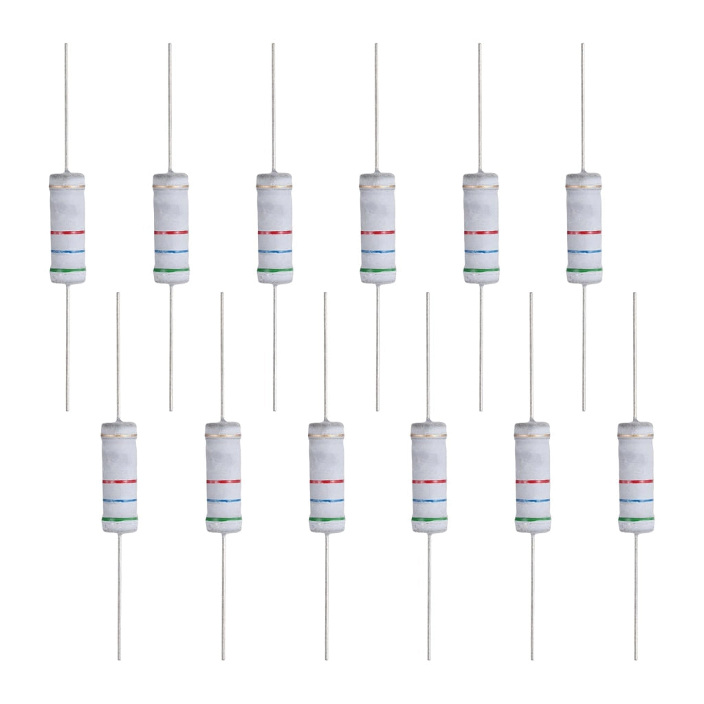 12 resistenze metallo-ossido da 5,6 kOhm, 5W, per progetti di elettronica fai-da-te
