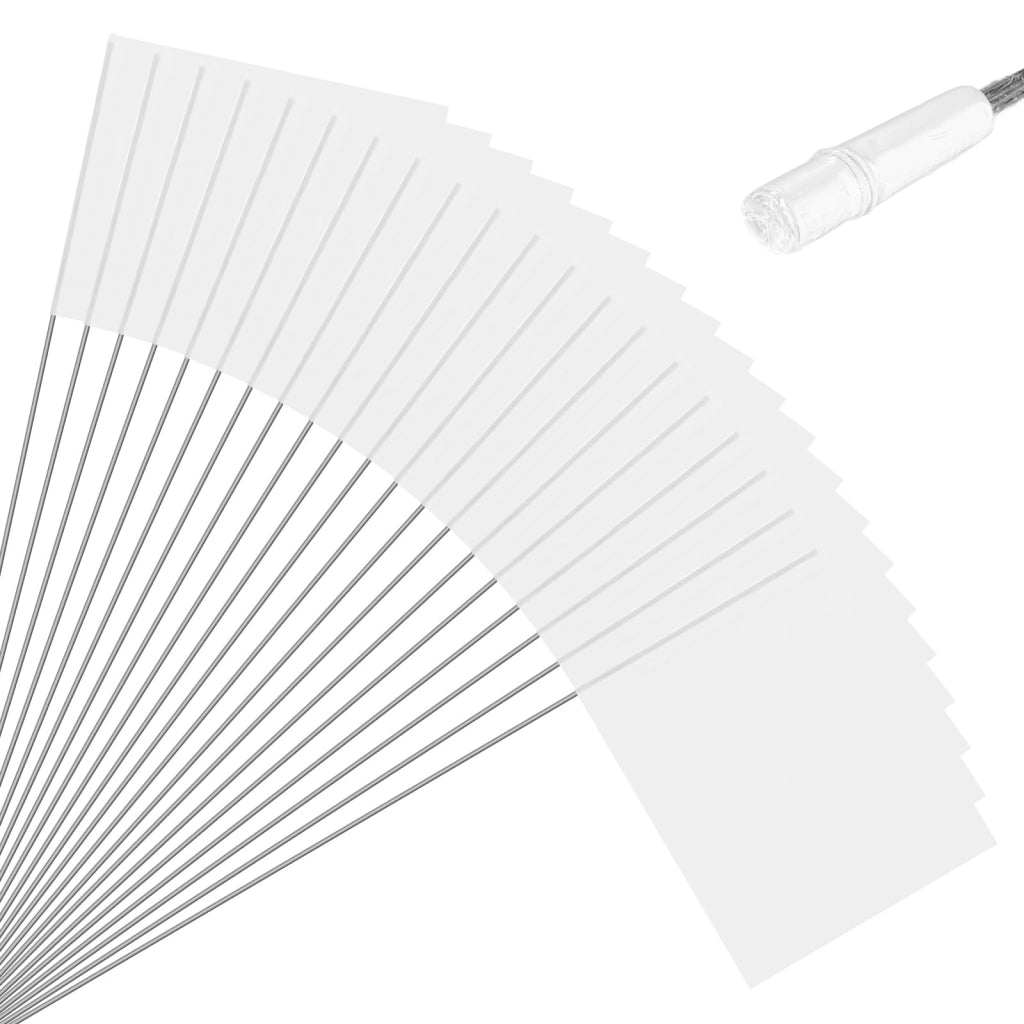 Confezione da 20 bandierine segnaletiche, dimensioni 13x10 cm, impermeabili, colore bianco