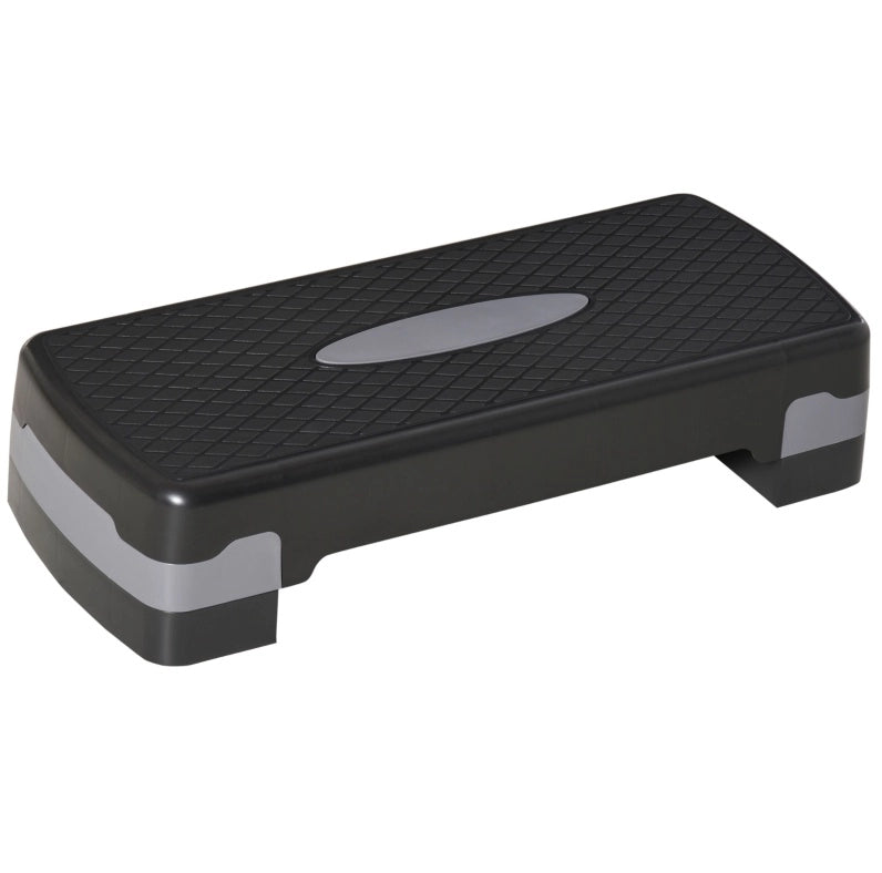 Step aerobico regolabile 10/15 cm, antiscivolo, nero