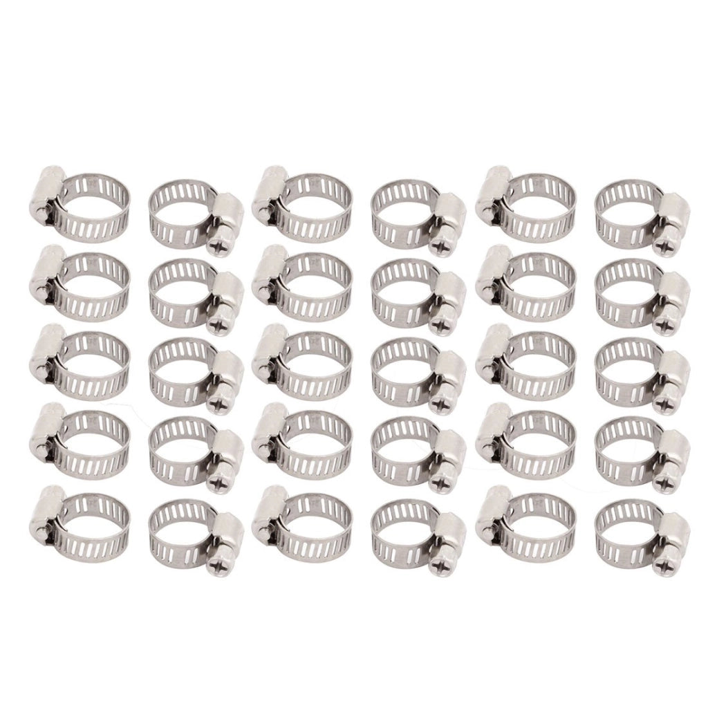 Fasce stringitubo in acciaio inossidabile, da 9 a 16 mm, larghezza 8 mm, confezione da 30 pezzi