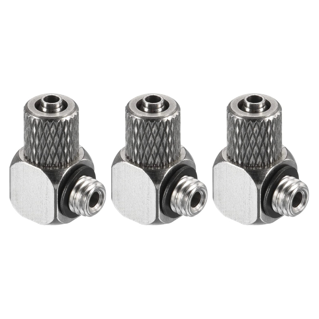 Raccordi a compressione M5x0.8, confezione da 3, con filettatura esterna, adattatore angolare