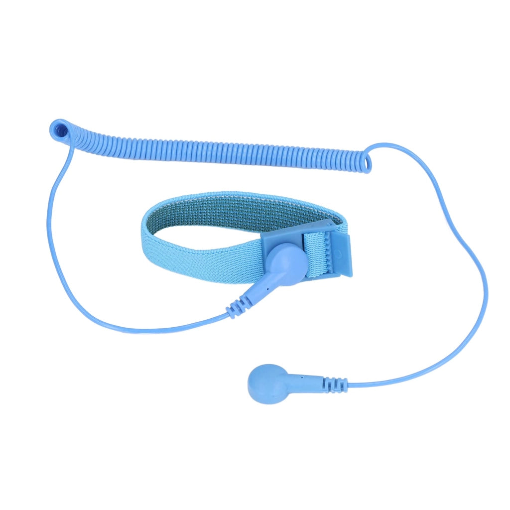 Braccialetto antistatico, regolabile, con cavo da 1,8 metri, colore blu