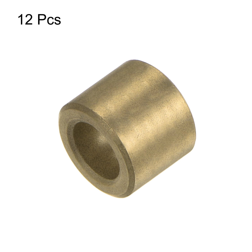 Boccole scorrevoli, dimensioni 6x10x10 mm, confezione da 12 pezzi, in bronzo sinterizzato, autolubrificanti