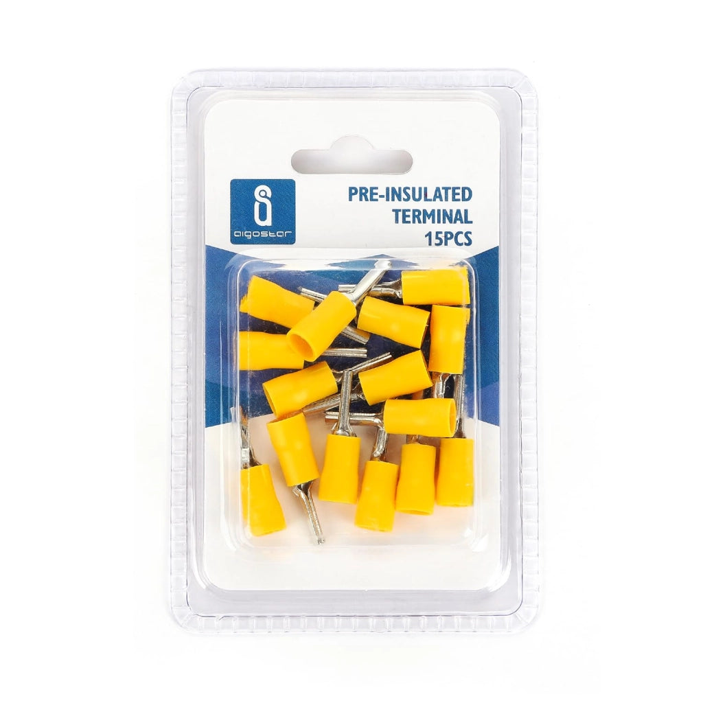Morsetto isolato PTV5.5-13, colore giallo, confezione da 15 pezzi