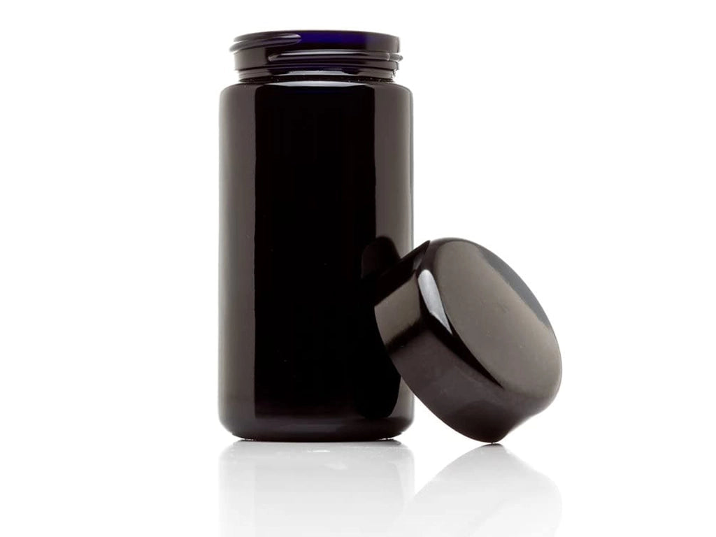 Confezione da 3 flaconi in vetro UV da 100 ml, con tappo a vite, ermetici