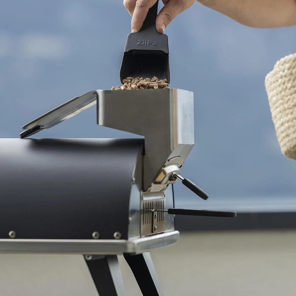 Pala per pellet, in acciaio, ergonomica, 21,5 cm, per carbone